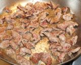 A picture of step 1 of Beef Stew with Cabernet and Peppers.