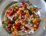 A picture of step 3 of Mixed Vegetable Uttapam.