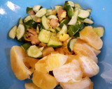A picture of step 1 of Cucumber ginger and orange juice.
