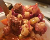 A picture of step 6 of Pasta e Fagioli (Amy style).