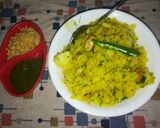 चटपटा प्याज पोहा (Chatpata pyaz poha recipe in Hindi) रेसिपी चरण 5 फोटो