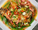 A picture of step 7 of Crispy fried Red Snapper fish in Thai style tamarind sauce.