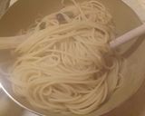 A picture of step 3 of Spaghetti with fresh tomatoes, olives and basil.