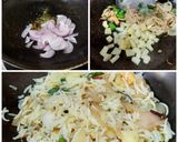 A picture of step 2 of Tricolor Pulav.