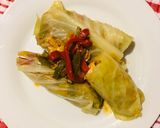 A picture of step 4 of Cabbage rolls and veggies.