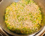 A picture of step 2 of Coriander vadi.