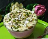 A picture of step 9 of Tripe layered custard rice pudding with twist of chocolate.