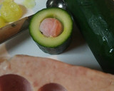 A picture of step 3 of Pickled Cucumber stuffed with Spam.