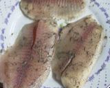 A picture of step 2 of Marinated fish fillet steak with royco broth.