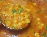 A picture of step 2 of Matar curry with aloo petis.