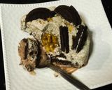 A picture of step 12 of Eggless: Oreo Chocolate Vanilla Ice Cream Cake.