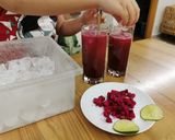 Hình bước làm 6 của món Hồng trà Thanh Long