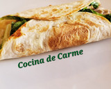 Foto del paso 7 de la receta: Tortita rellena de solomillo, aguacate y canónigos