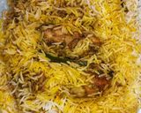 A picture of step 9 of Achari Chicken Biryani.