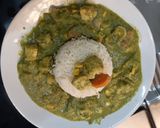 A picture of step 5 of Green Thai Curry With Steamed Rice.