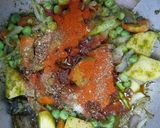 A picture of step 3 of Pudina rice.