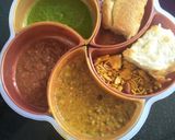 A picture of step 1 of Mix sprouts Misal paav or mix sprouts misal with bread.