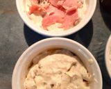 A picture of step 4 of Baked Eggs with Ham and Mushrooms.