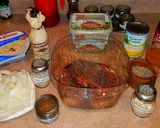 A picture of step 1 of Mike's 10 Minute Smothered Pork Loin Chop Complete Meal.