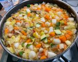 Une image de l'étape 27 de Soupe de légumes aux aromates, ail frais et fumet de porc.