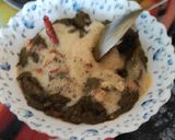 A picture of step 4 of Sarson da saag te makke di roti.