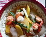 Gambar langkah 8 resipi Udang Goreng Kentang.