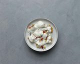 A picture of step 2 of Dahi papdi chaat.