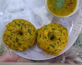 A picture of step 5 of Makki ka Dhokla.