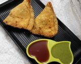 A picture of step 7 of Kolkata style Singara(matar cauliflower samosa).