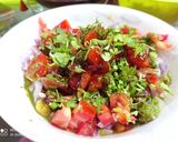 A picture of step 9 of Kand Ka ragda Pattice.