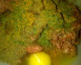 A picture of step 1 of Meatballs in marinara sauce.