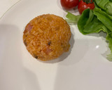 Gambar langkah 4 resipi Teddy bear omurice - Japanese ketchup fried rice with omelette 🧸💝.