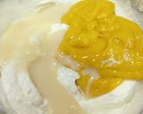 A picture of step 3 of Mango Bhapa Doi.