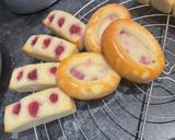 Une image de l'étape 5 de Financiers framboise.