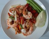 รูปขั้นตอนการทำที่ 3 ของ ส้มตำยอดมะพร้าวอ่อนกุ้งสด /Young Coconut Shoot Salad with Shrimp