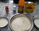 A picture of step 1 of Orange flavour modak.