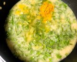 A picture of step 2 of Thankuni Pata Diye Musurir Dal (Centella Leaves Cooked with Red Lentils - Bong Style).