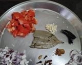 A picture of step 1 of Matar Paneer.