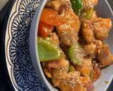 A picture of step 9 of Chilli chicken.
