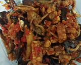 Foto langkah ke 9 dari resep 7. Sambal teri, jengkol, terong ungu, tempe.