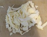 A picture of step 1 of Homemade coleslaw.