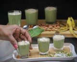 A picture of step 10 of Banana Spinach shots.