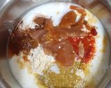 A picture of step 2 of Besan drumstick ---- a simple yet tasty summer vegetable.