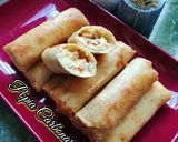 Gambar langkah 9 resipi Popia Carbonara.