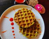 A picture of step 5 of Kulith veggie waffle.