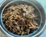 A picture of step 2 of Crispy Leftover Adobo Flakes.