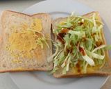 A picture of step 7 of Japanese Chicken katsu sandwich.