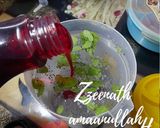 A picture of step 1 of Roohafza and Mint Cooler.