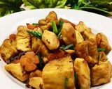 Hình bước làm 4 của món Đậu Hủ Kho Hột (Hạt) Mít Chay