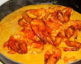 A picture of step 4 of Prawn malai curry.